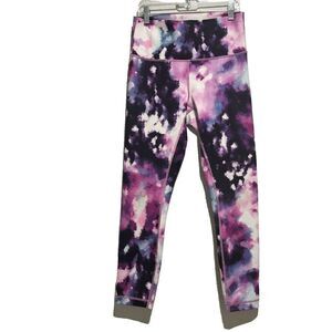 Lululemon Women's Crop Leggings Multicolor 8 Tie Dye Wunder Under Blooming Pixie
